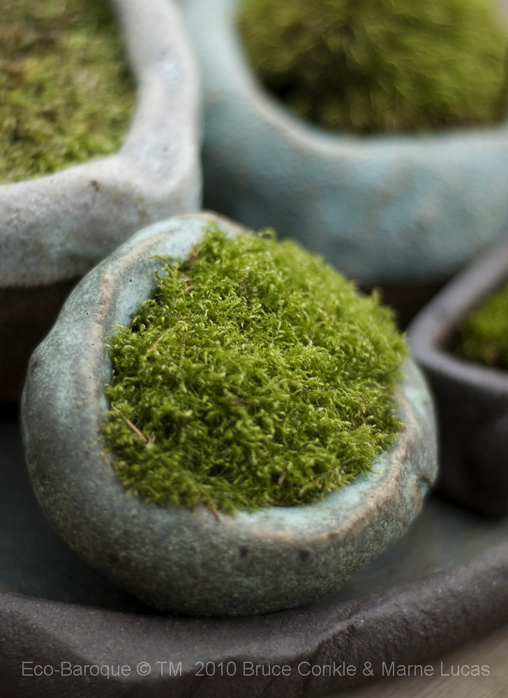 Eco-Baroque Moss Pots